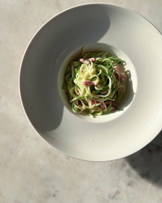 Carbonara de courgettes