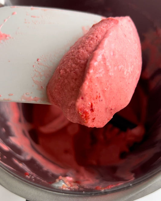 Sorbet à la fraise cétogène